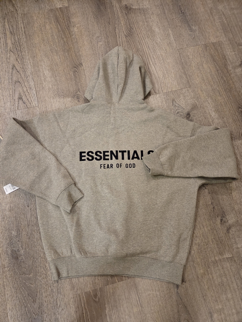 Fear of God Essentials Hoodie — Dark Oatmeal with Black Logo
